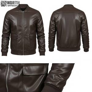 2025 Premium cómodo al por mayor nuevo diseño de moda hombres ropa de carreras chaqueta de bombardero de cuero de camuflaje mangas completas transpirable - Product Image 1