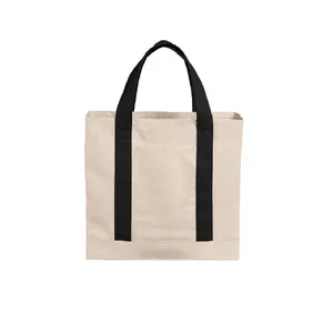 Marque de qualité supérieure meilleure vente GOTS approuvé sans produits chimiques coton tissé tissu Logo personnalisé Shopping épicerie épaule fourre-tout - Product Image 1