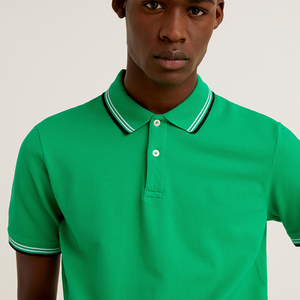 เสื้อโปโลแขนสั้นสำหรับผู้ชายผ้าฝ้ายถักผ้าคอตตอนคุณภาพสูงออกแบบได้ตามต้องการพร้อมโลโก้สำหรับใส่เล่นกีฬา - Product Image 5