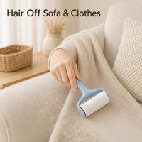 Rouleau anti-poils lavable pour animaux de compagnie, outil de toilettage réutilisable en silicone pour enlever les poils de chien et de chat sur les canapés, les vêtements et les meubles