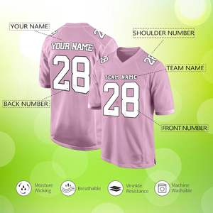 Camisetas de Fútbol Americano Personalizadas, Duraderas y Transpirables para Equipos Adultos, con Diseño Estampado de Manga Corta y Opciones de Tallas Grandes - Product Image 2