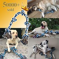 Collection d'articles de toilette en vrac Jouets pour chiens en coton à 5 nœuds pour mâcheurs agressifs Jouets à mâcher à corde dure pour chiens de grande et moyenne taille