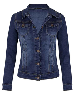 New Fashion Custom Color Button up Plus Size Womens Coats and Denim <b>Jacket</b> Winter 2025 Customized Lady's Jean Denim <b>Jackets</b> - Product Image 4