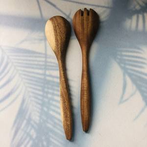 Ensemble d'ustensiles de cuisine à spatule en bois, Logo personnalisé OEM utilisant pour salade mixte, artisanat de fruits fabriqué au Vietnam - Product Image 3