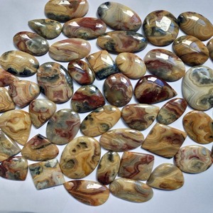 Crazy Lace Ágata Cabujones sueltos Curación Tumbled Hecho a mano Suave Nice Crazy Lace Ágata Cabujón Piedras preciosas sueltas Precio al por mayor - Product Image 3