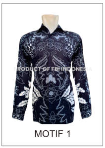 ใหม่ล่าสุดเสื้อเชิ้ตแขนยาวลำลองสำหรับผู้ชายผ้าบาติกพิมพ์ลายบน100% ผ้าฝ้ายแรงบันดาลใจจากอินโดนีเซีย - Product Image 2