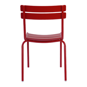 Elegante Sedia da Giardino in Metallo Rosso - Product Image 2