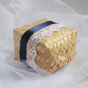 Panier carré tissé en bambou, mini contenant de feuilles de thé, boîtes à bonbons pour la décoration intérieure, décoration de mariage 100% écologique de haute qualité - Product Image 4