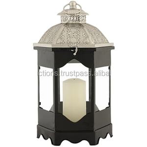 Nouvelle lanterne suspendue extérieure intérieure dernière conception en métal verre meilleur prix bougeoirs en bois lanternes et bocaux à bougies - Product Image 4