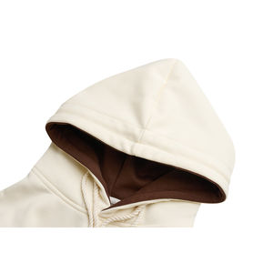 เสื้อมีฮู้ดแบบซิปรูดผ้าฝ้ายโอเวอร์ไซส์ของผู้ชายดีไซน์ใหม่ - Product Image 4