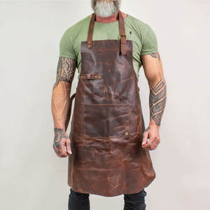 Tablier en cuir de vache véritable résistant pour une utilisation intensive, couleur et logo personnalisables, design unisexe pour les artisans modernes - Product Image 3