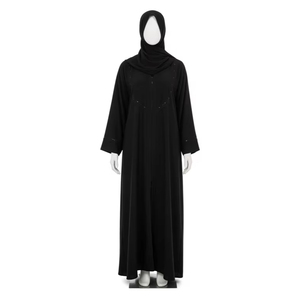 Abaya Transpirable para Adultos, Tela Suave y Ligera, Vestido Musulmán Modesto, Cobertura Completa, Ropa Islámica para Mujer de Uso Diario - Product Image 1