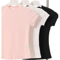 T-shirts Streetwear Oversize Personnalisés de Haute Qualité pour Femmes – Col Uni, Mélange Spandex Élastique et Respirant, Tendance Mode