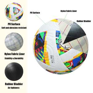 Balón de fútbol de tamaño 5 de alta calidad, fútbol de PU de Unión térmica de fábrica para entrenamiento, producto de alta calidad - Product Image 6
