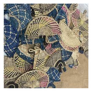 พัดมือสานจากใบปาล์มและไม้ไผ่ ของแท้จากเวียดนาม พัดฟางธรรมชาติ ของตกแต่งงานแต่งงาน ของขวัญ ของที่ระลึก ใช้คลายร้อนในฤดูร้อน - Product Image 4