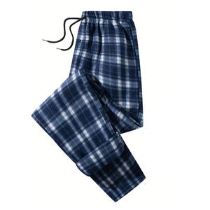 กางเกงนอนผ้าสักหลาดผู้ชายคุณภาพดี เอวกลาง ทรงหลวม สไตล์ลำลอง มีเชือกผูก ยางยืด คุณภาพสูง - Product Image 2