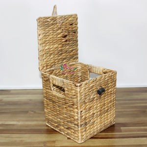 Artex Dong Thap Factory Vietnam Caja de pañuelos hecha a mano de almacenamiento de algas marinas y jacinto de agua Artesanías naturales personalizadas - Product Image 5