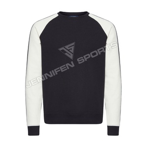 High Quality 300 GSM Blank Heavy Fleece <b>Neutral</b> Neck Drop Shoulder Winter Sports Wear Sweatshirt Custom Logo Men's Crewneck - Product Image 1
