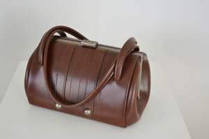 Bolso de Mensajero de un solo hombro de cuero genuino para mujer, ligero, nuevo cilindro, monedero, cremallera, sangría rómbica - Product Image 2