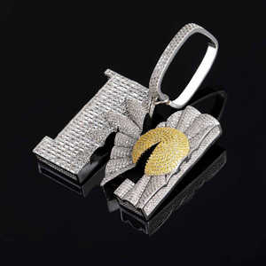 Colgante grande Iced Out Moissanite Hip Hop Colgante Hombres Diamante Colgante Moisaanite Colgante Barato Moissanite Diamante Colgante - Product Image 2