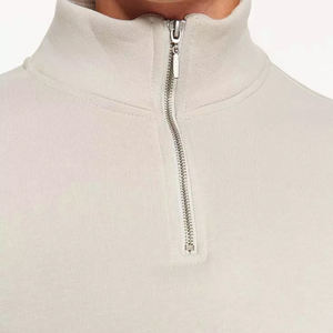 MOQ bajo Sudadera con cremallera para hombre Peso pesado Algodón para hombre Media cremallera Fácil de lavar Sudaderas - Product Image 6