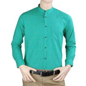 Men's Business Casual <b>Shirt</b> - Green - Product Image 2