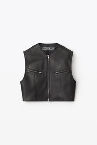 Chaleco de Invierno para Hombre, Estilo Vintage, de Cuero Genuino, Sin Mangas, con Botones al Frente, Logotipo Decorativo, de Secado Rápido, Poliéster/Algodón - Product Image 4