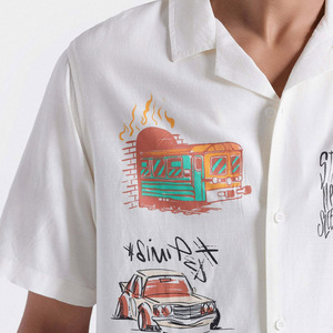 Custom Printed <b>Silk</b> Beach Floral Hawaiian <b>Men</b> Button up <b>Shirts</b> PLUS SIZE <b>MEN</b> 100% COTTON <b>SHIRTS</b> - Product Image 2