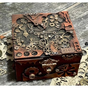 Joyero decorativo de madera Vintage, organizador elegante hecho a mano, perfecto para tocador, dormitorio, oficina y uso de regalos de la India - Product Image 4