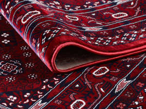 Alfombra turca de lujo hecha a máquina, de poliéster rojo premium para sala de estar, del fabricante de Gaziantep. - Product Image 2