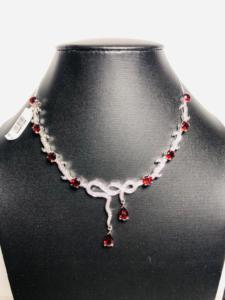 Sterling 925 Silver Necklace & <b>Earring</b> Set with Natural Garnet Gemstone <b>Beautiful</b> Set & Unique Design for Women for Any Occasion - Product Image 6