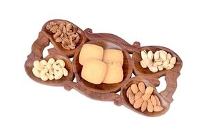 Bandeja de Madera Ecológica para Servir Alimentos, con Revestimiento Seguro para Alimentos, Apta para Lavavajillas, Vajilla para Baño, Decoración de Mesa, M/S SHAAD - Product Image 2