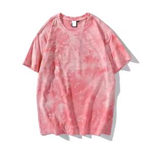 2025 Fábrica al por mayor Hombres Casual Hip Hop 100% Camiseta de algodón Último diseño Cortar y coser Tie Dye Camiseta - Product Image 5