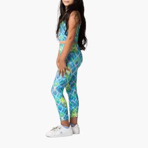Custom Wholesale Kids Sublimation Athletic Wear Set Yoga Pants Gym <b>Bra</b> & Printed Leggings Fitness Outfit - Product Image 3