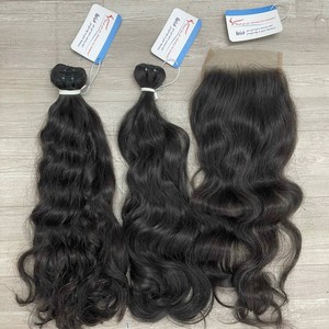 Prêt à expédier fermeture de faisceau de bande bouclée de cheveux cambodgiens en gros un donneur non transformé usine d'exportation de cheveux crus vietnamiens - Product Image 5