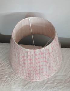 Haute demande doux rose blanc bloc impression lin tissu moderne luxe abat-jour chaud ambiance intérieure confortable pour les couvertures de lumière - Product Image 6