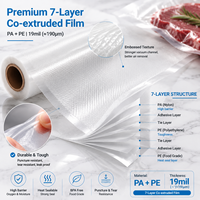 Sacs sous vide en rouleau thermoscellables PET/PE de qualité alimentaire pour cuisson sous vide en cuisine commerciale, viande fraîche, fruits de mer, légumes