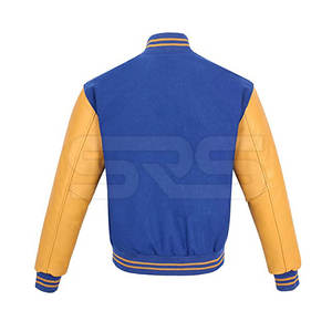 Transpirable invierno cálido hombres manga de cuero Letterman chaqueta Casual desgaste hombres manga de cuero chaqueta de invierno en precio razonable - Product Image 2