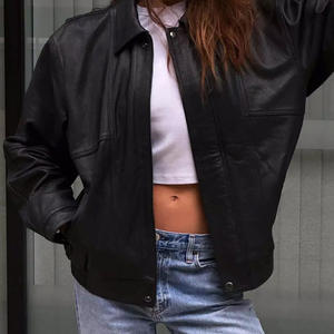 Veste en cuir pour femmes tendance, prix bas, veste en cuir véritable pour femmes, nouvelle veste en cuir tendance pour femmes - Product Image 2