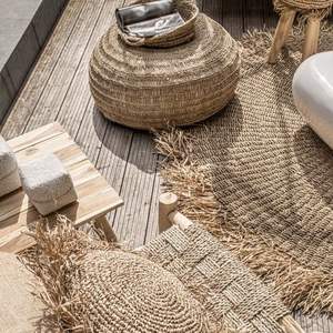 พรมฟางผักตบชวาลายธรรมชาติที่ใส่ใจในน้ำมีสไตล์ดีไซน์ทันสมัยสำหรับห้องนั่งเล่นตกแต่งพื้นในบ้าน - Product Image 2