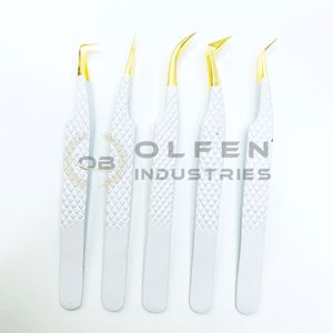 Juego de Pinzas para Extensión de Pestañas de Acero Inoxidable, Herramientas Elegantes de Alta Calidad, Mango Cómodo, Diseño Personalizable - Product Image 2