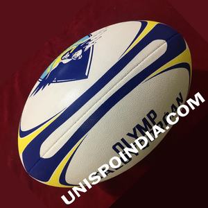 Taille 4 Ballon de rugby de niveau scolaire entièrement cousu à la main et fabriqué en Inde par Union Sports Intl - Product Image 3