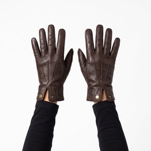 Guantes de Conducción de Cuero Forrados de Lana, Forro de Piel de Cabra, Logotipo Personalizado OEM, Venta al Por Mayor - Product Image 1
