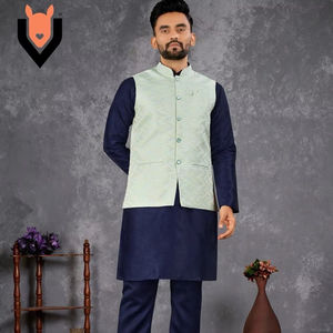 Pijama Kurta de seda para fiesta con Jacquard Coti pesado de exportador mayorista Fabzone - Product Image 1