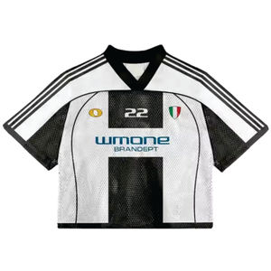 Custom Polyester Cropped Boxy Oversized Sublimation Screen Print Streetwear <b>Retro</b> American Football T-shirts Soccer Jerseys - Product Image 2