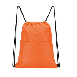 Best Quality Polyester Drawstring Backpack Black Color Traveling Sport Fabric <b>String</b> Bag With Custom Printing Logo Design - Product Image 1