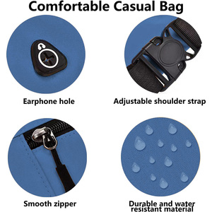 Sac banane Oxford étanche avec logo personnalisé Sac de taille multi-poches pour hommes et femmes Sac de voyage léger à bandoulière avec sangle réglable - Product Image 4
