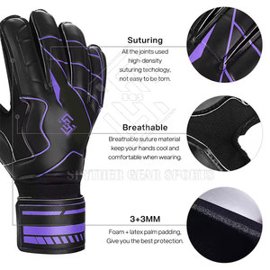 Gants de gardien de but en latex de haute qualité à faible MOQ avec fermeture auto-agrippante antidérapante, ajustement confortable, options personnalisables - Product Image 2