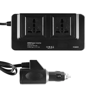 GCSOAR 200W DC a presa universale Mini Inverter di alimentazione per auto con accendisigari spina tipo-C ricarica USB