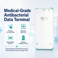Hyatta Modelo 6s PDA Médico con Escáner 2D de 6 Pulgadas, Limpiador de Alcohol al 75% Antibacterial, Batería de 5000mAh con Intercambio en Caliente, IP67, Android 11, Terminal para Hospital